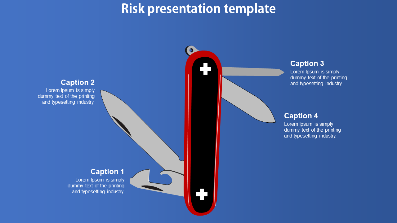 Risk presentation template